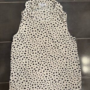Gilli White and Black Polka Dot Women's Top